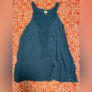 O’Neil Blue Sleeveless Crochet Swimsuit Cover-up Top/Dress